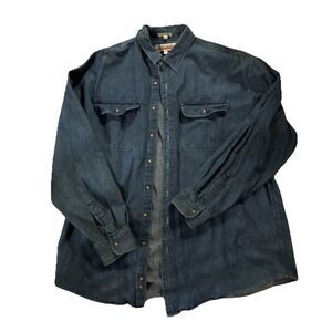 Old School Clothing Company Men’s Blue Cotton Denim Shirt XL